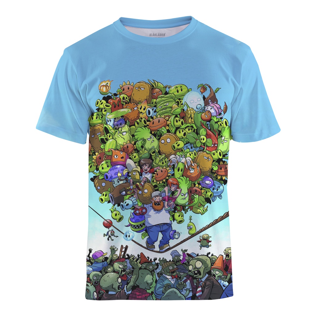 Áo Thun In Hình plants vs zombies Pvcz Cá Tính Cho Bé Trai ​Áo Thun Thiết Kế Xinh Xắn Cho Bé 5-14 Tuổi