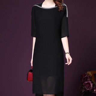 Đầm suông trung niên dự tiệc cao cấp size M L XL 2Xl