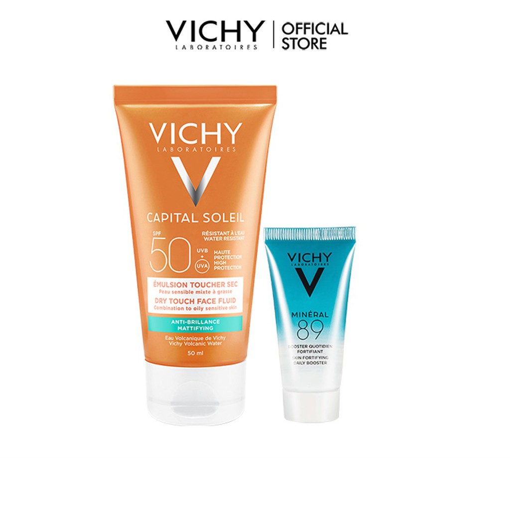 Combo sản phẩm chống nắng &amp; căng mượt da VICHY Capital Soleil Dry Touch 65ml