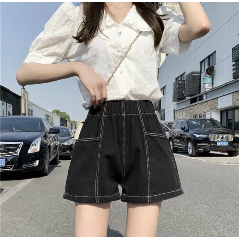 QUẦN SHORT NỮ CHỈ NỔI Lưng thun (HÌNH THẬT)