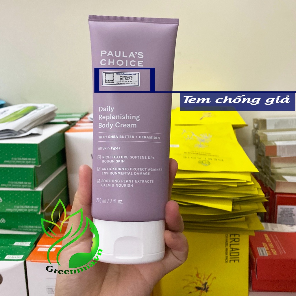 Kem Dưỡng Thể Paula's Choice Daily Replenishing Body Cream 210ml Siêu Mềm Mịn Săn Chắc Lên Tone Sáng Da