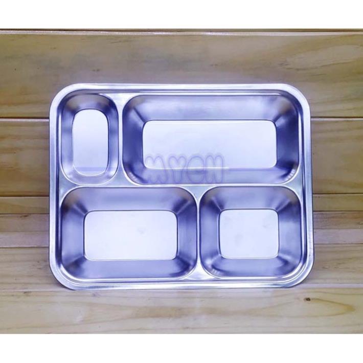 Khay cơm phần inox 304 có nắp đậy