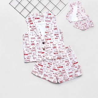 2012.SET VEST SỌT 3 MÓN HOA TIET LOVE