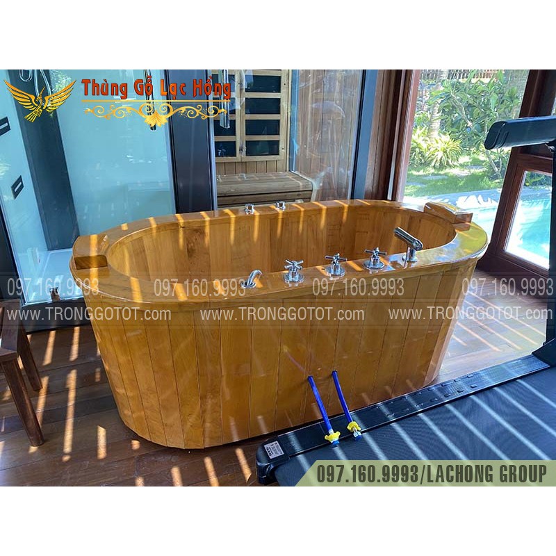 Bồn Tắm Gỗ Pơ Mu Massage Cao Cấp | BigBuy360 - bigbuy360.vn