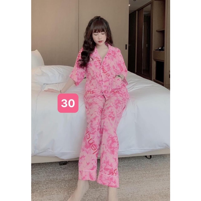 [TRENDY] Bộ pyjama quần dài tay lỡ vải kate thái giá xưởng siêu rẻ