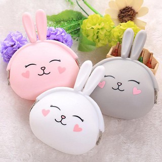 Ví Silicon Đựng Chìa Khóa Hình Thỏ Màu Sắc Dễ Thương