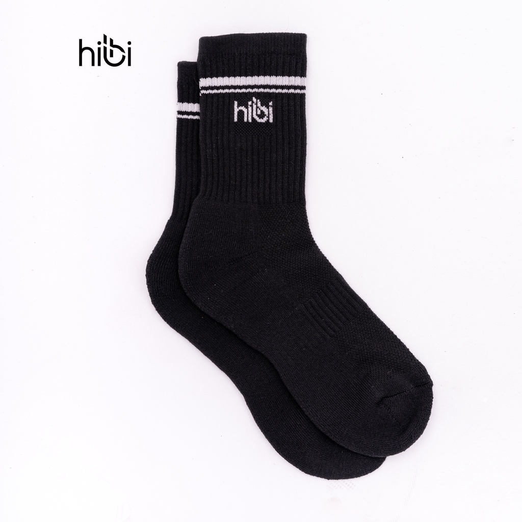 Tất Thể thao Hibi Sports A010 Cotton cổ cao có đệm chống hôi chân và bo chống trượt