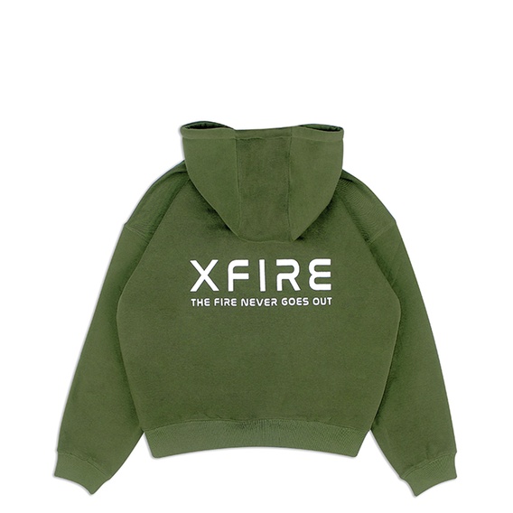 Áo khoác Hoodie Nam Nữ Form Rộng Vải Nỉ Màu Xanh Rêu Essential by Local Brand Xfire Unisex