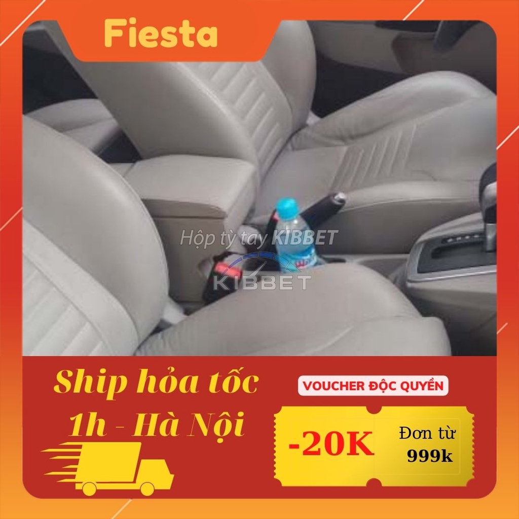 ☘️SẴN HÀNG☘️Hộp tỳ tay Fiesta Kibbet – Bệ tì tay không khoan vít loại 1490 chuẩn theo xe, không cho Fadil Xpander i10