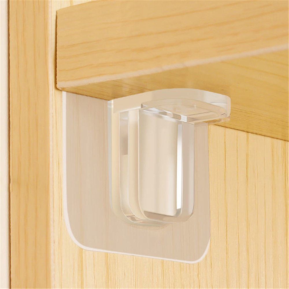 [sweet] 4pcs home kitchen Punch-free seamless Self-adhesive Wall Hooks Wardrobe Support Stand Fixed Bracket