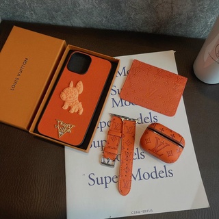 ỐP IPHONE CHỒN CASE CHÓ L.V MÀU CAM
