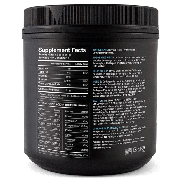 [Mẫu Mới] Collagen peptides,m- Collagen thuỷ phân Sports Research USA Chống Lão Hoá GYM-KETO 454gr