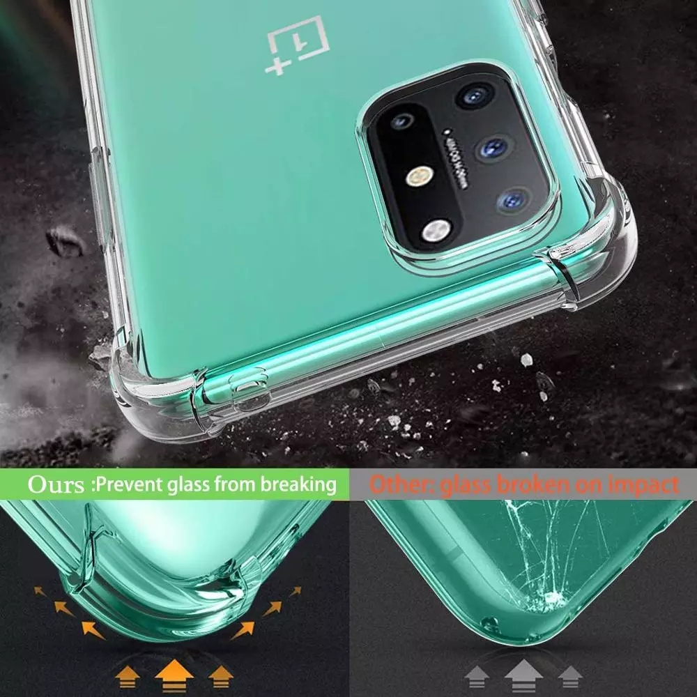 Ốp điện thoại tpu silicon mềm trong suốt chống sốc cho Oneplus 9 8 8t 7 7t 6 6t Nord N10 Pro