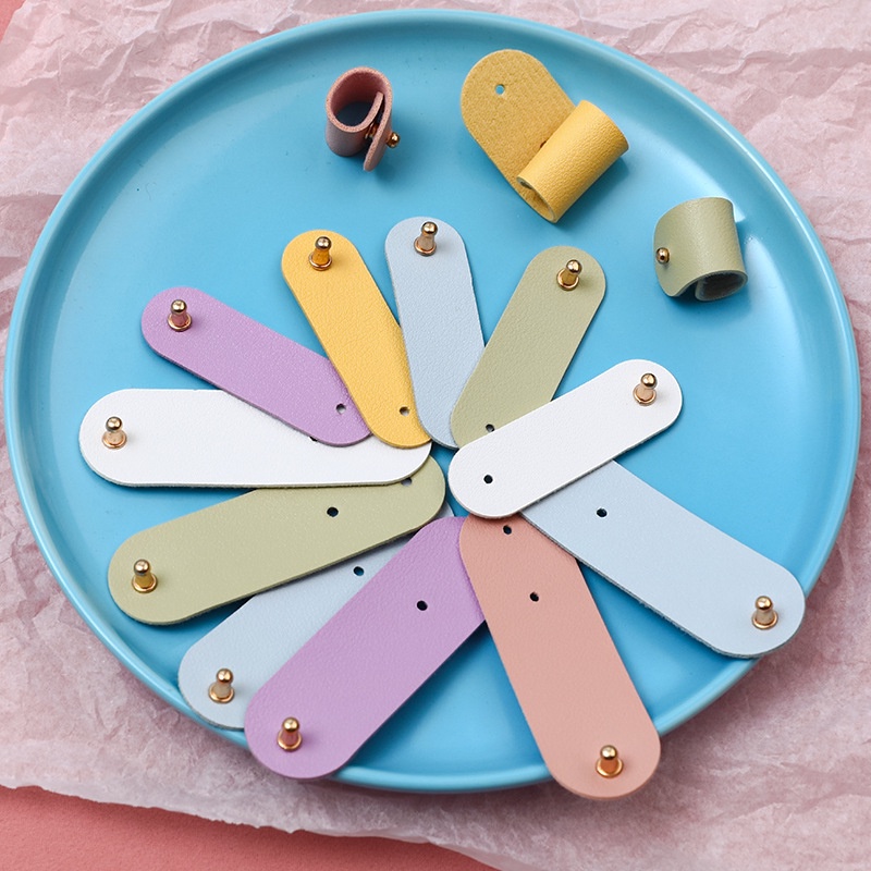 Dây quấn thu gọn cáp sạc tai nghe bằng da đa năng