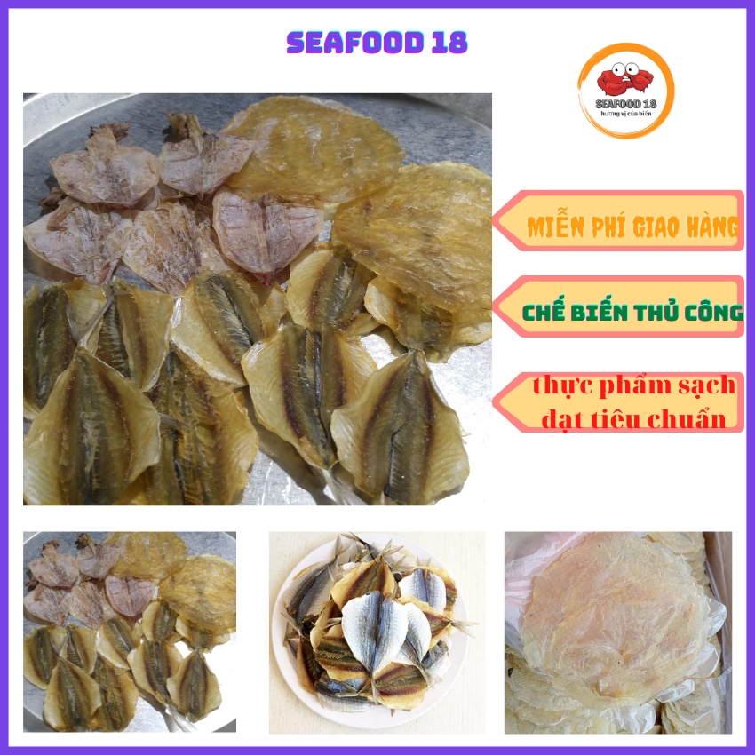 Set 3 món hải sản khô (khô cá chỉ vàng + khô cá bò + mực khô như hình)chế biến thủ công truyền thống