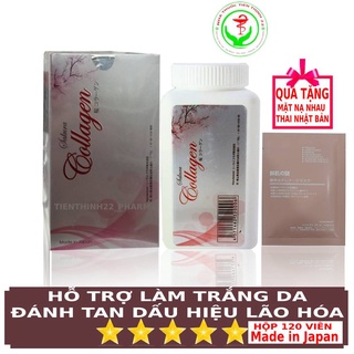 Viên Uống Collagen Sakura Của Nhật 60.000mg Làm Đẹp Da, Chống Lão Hoá Hộp 120 viên - Tặng mặt nạ nhau thai cừu Nhật Bản