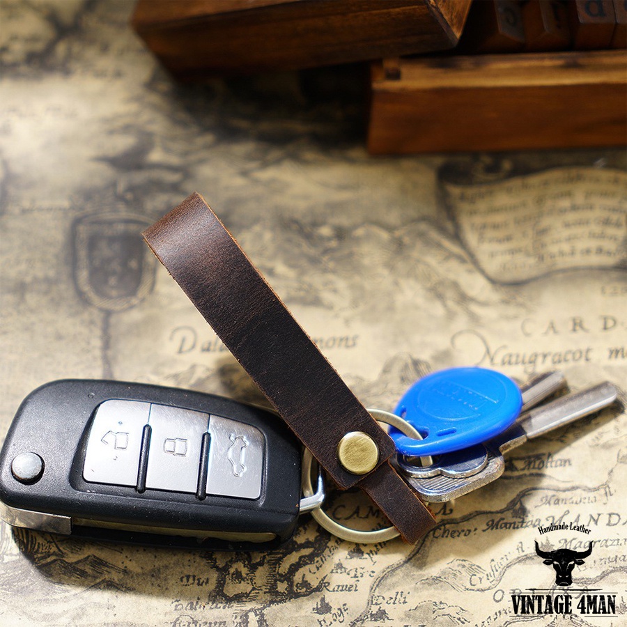 Móc Khóa Xe Ô Tô Xe Máy Da Handmade / Móc Chìa Khóa Mã MK05