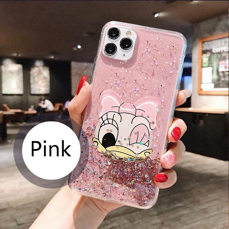 Đối với Samsung Galaxy S20 S21 S22 S23 Ultra S9 S10 Plus Galaxy Note 8 9 10 20 Ultra Plus Lite Ốp lưng điện thoại mềm hoạt hình mặt sau có giá đỡ điện thoại vịt Donald