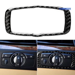 Khung viền công tắc đèn pha bằng sợi carbon cho xe hơi bmw x5 e70 x6 e71 x5 e60