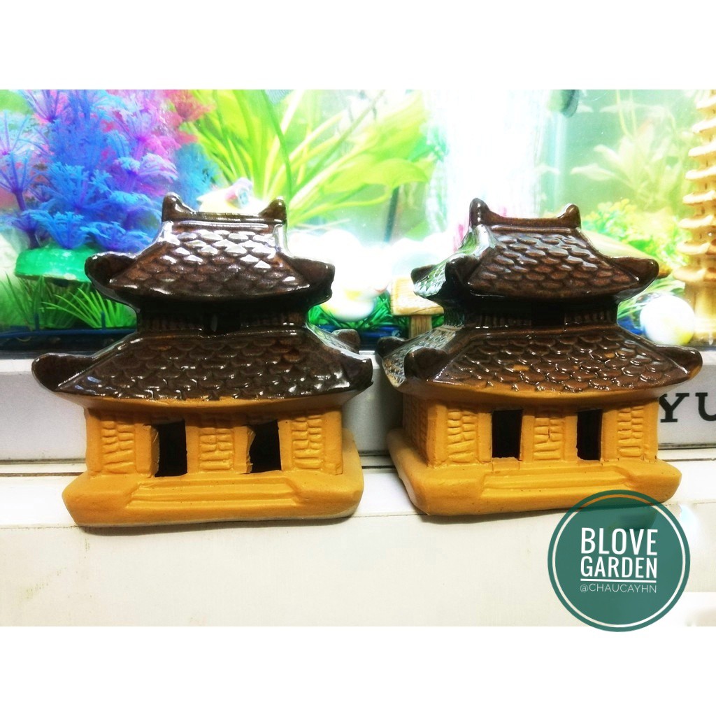 [GIÁ SỐC - GIẢM 30%]Mô hình nhà hai mái trang trí tiểu cảnh, bể cá, non bộ