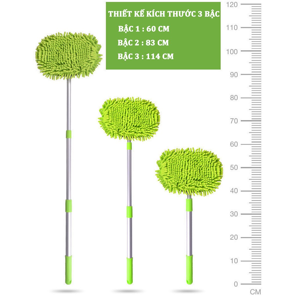 Chổi Lau Xe Ô Tô, Điều Chỉnh Được Độ Dài 3 Nấc Tiện Lợi VER 2