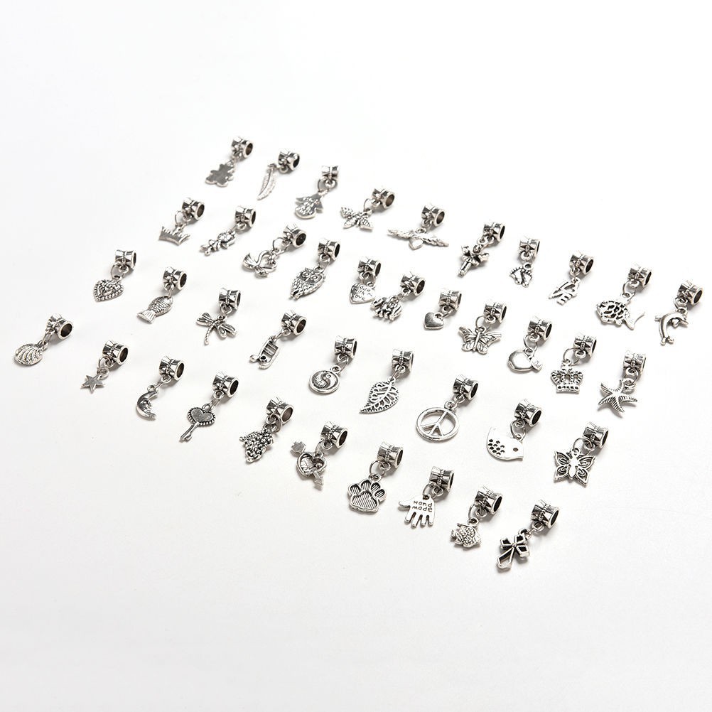 Set 40 Hạt Bạc Tây Tạng Châu Âu
