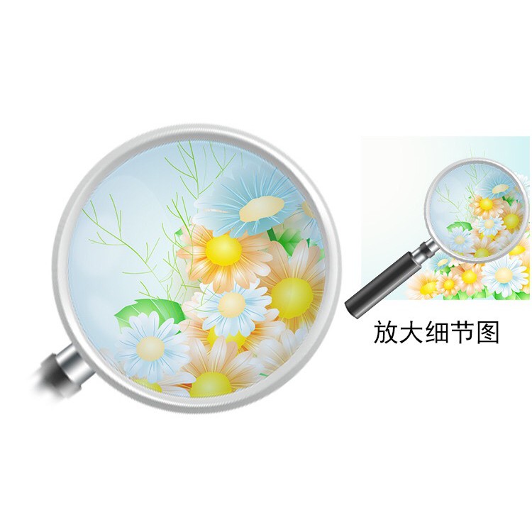 Decal dán kính cao cấp - hoa Cúc Vàng và xanh nhạt xinh ( 60x58 )