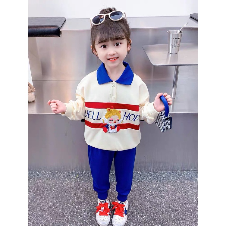Bộ đồ dài tay thu đông cho bé gái từ 8-18kg