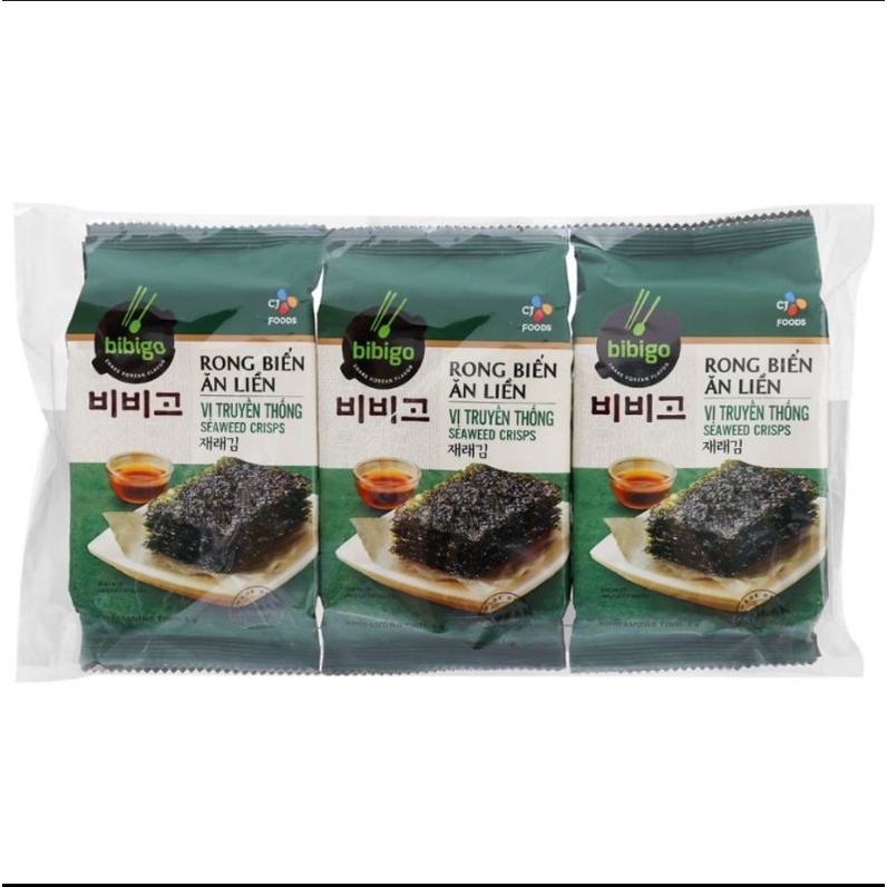 Rong biển ăn liền  Bibigo Lốc 3