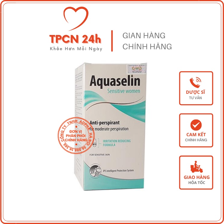 Aquaselin Sensitive Women – Lăn nách nữ loại thường (ít mồ hôi)