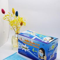 Chính Hãng- Khẩu trang y tê 4 lớp kháng khuẩn cao cấp màu xám Nam Anh famapro hộp 50 cái