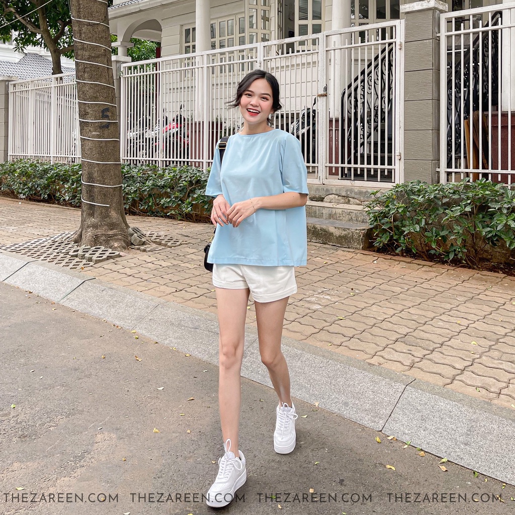 ÁO XẺ VẠT SAU ZAREEN VOA88 XANH DƯƠNG