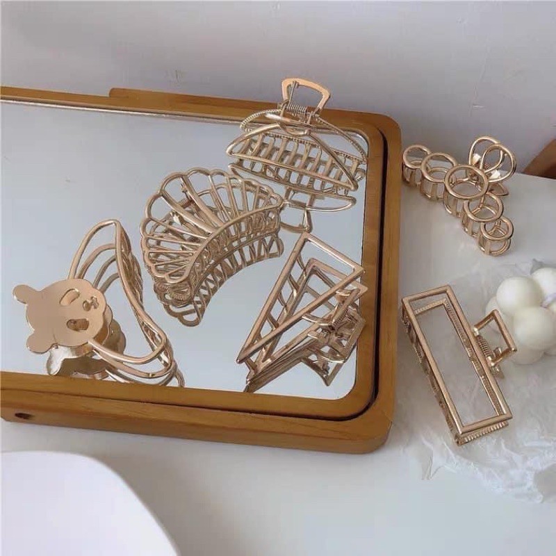 SET 8 KẸP TÓC ÁNH VÀNG HÀN QUỐC KẸP TO ĐẸP SIÊU BỀN