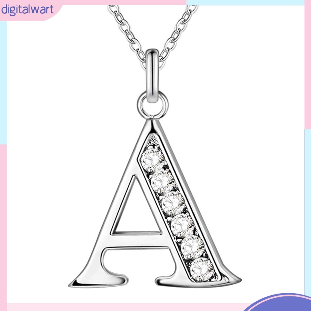 Dây chuyền đính mặt chữ cái lấp lánh pha lê thời trang