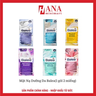 Mặt nạ dưỡng ẩm, trắng da balea 2x8ml - hàng nội địa đức
