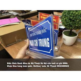 Biển chức danh Mica trong