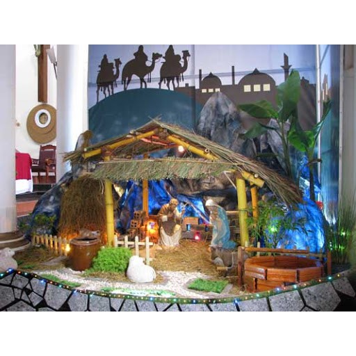 Lá tranh trang trí Noel cao 1m x dài 6m giá 150k