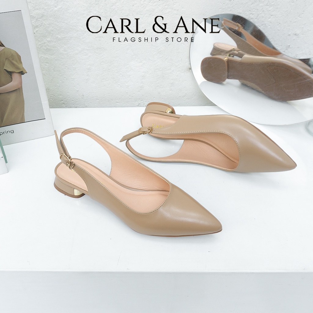 Carl &amp; Ane - Giày cao gót mũi nhọn thời trang công sở màu kem - CL025