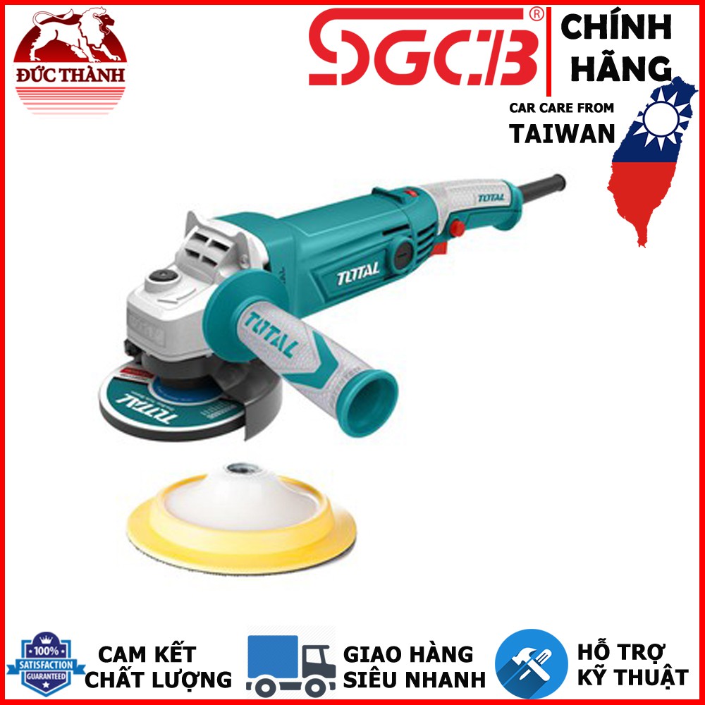 Máy đánh bóng 6 cấp Total 1010W trục M14 kèm đế 5in SGCB 125mm