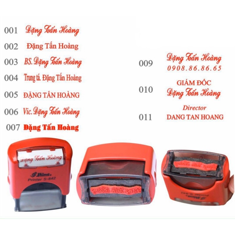 Khắc dấu tên hiệu Shiny S-222