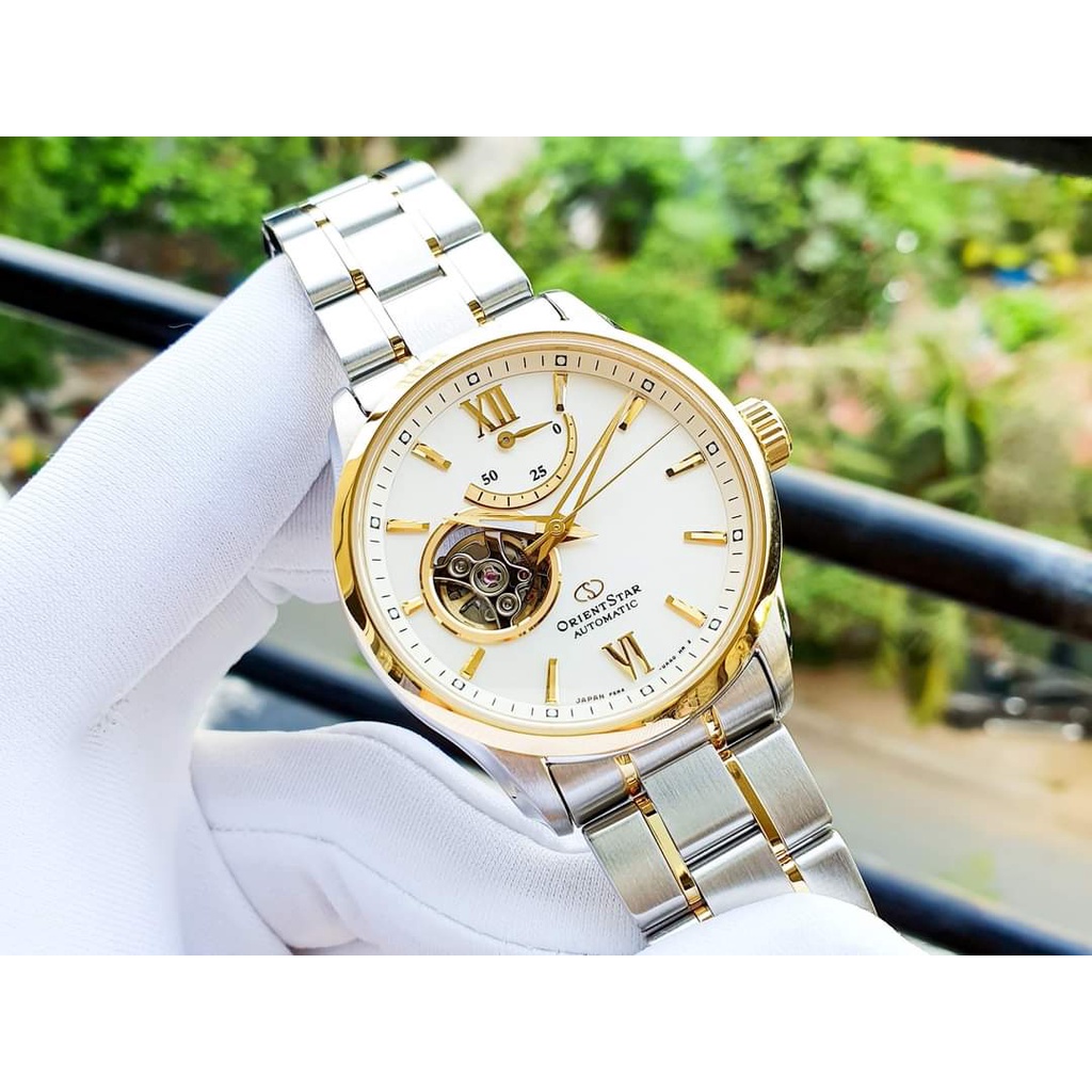 Đồng hồ nam chính hãng Orient Star Open heart Demi Gold RE-AT0004S00B - Máy Automatic - Kính Sapphire
