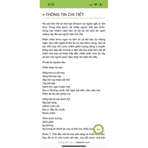 Bột há cảo đặc biệt Sanh Ký 500gr