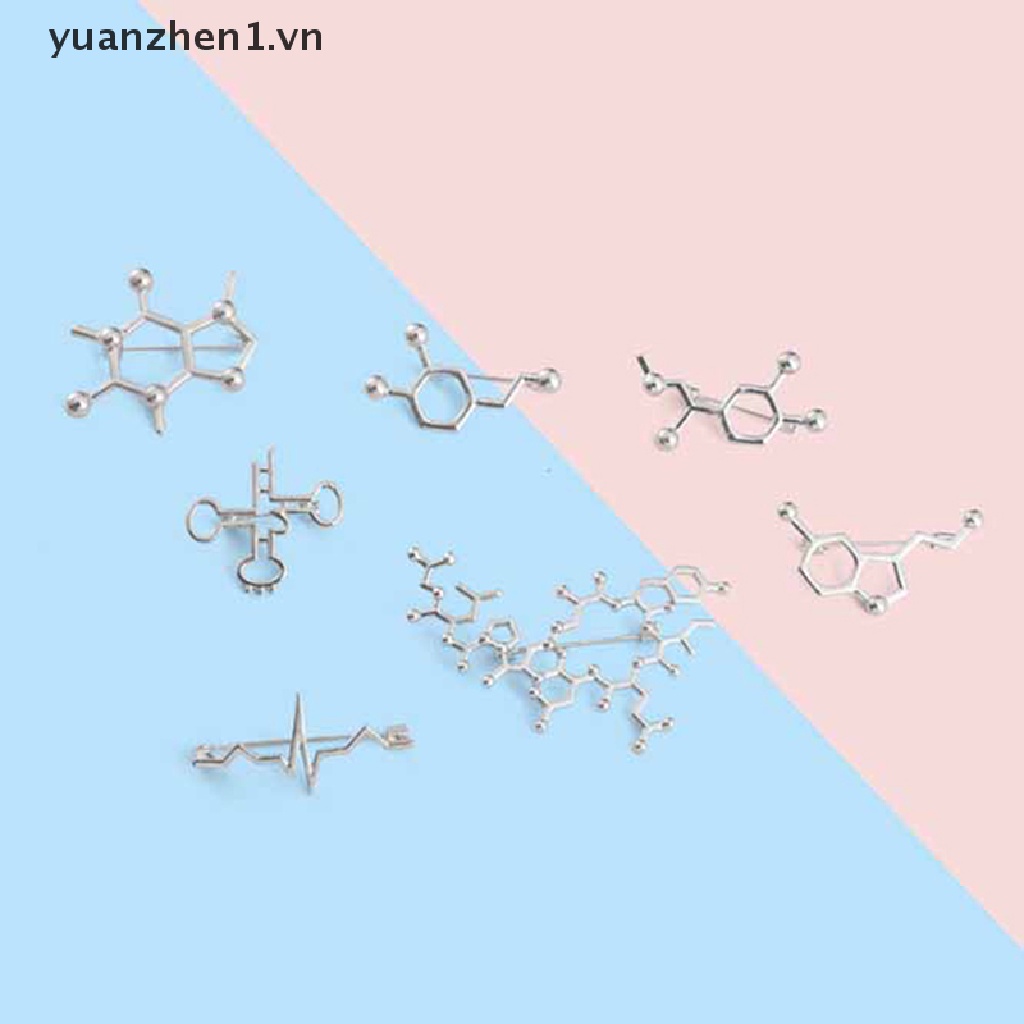 Zheng Huy Hiệu Cài Áo / Túi Xách Tráng Men Hình Cấu Trúc Hóa Học