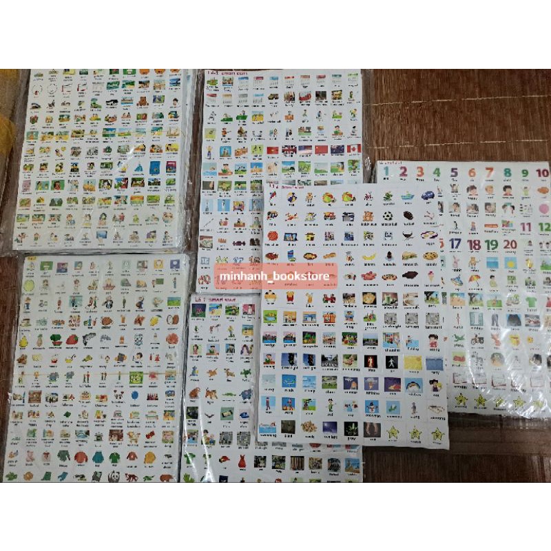Sticker từ vựng tiếng anh Smart Start lớp 1 đến lớp 5