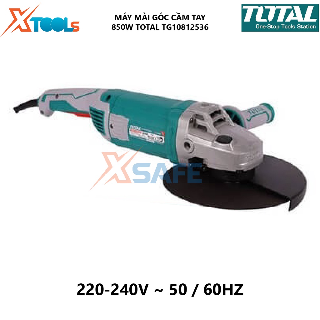 Máy mài góc cầm tay TOTAL TG12018026 máy mài cầm tay 220-240V 2.000W (180mm) M14 phụ kiện bọc bọc cao su [XTOOLs]