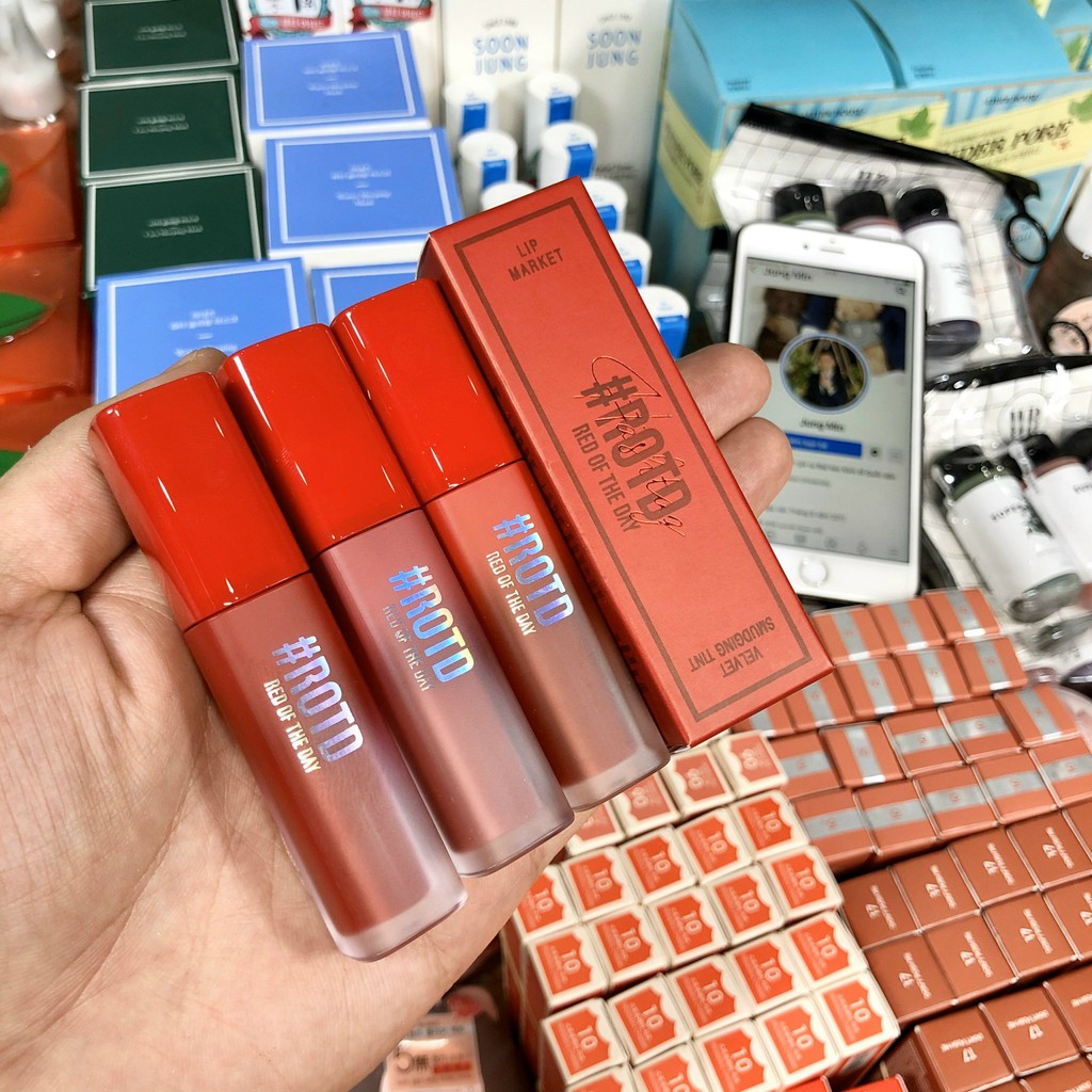 {Thanh Lý} Son Kem Lì Tonymoly Lip Market Velvet Smudging Tint 4g
