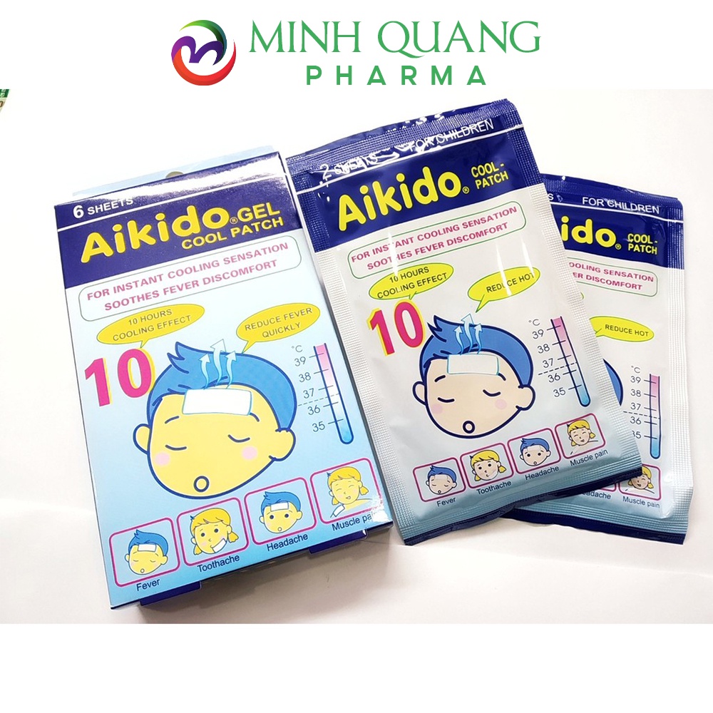 Miếng dán hạ nhiệt AIKIDO hạ sốt, giảm nhiệt nhanh chóng cho bé