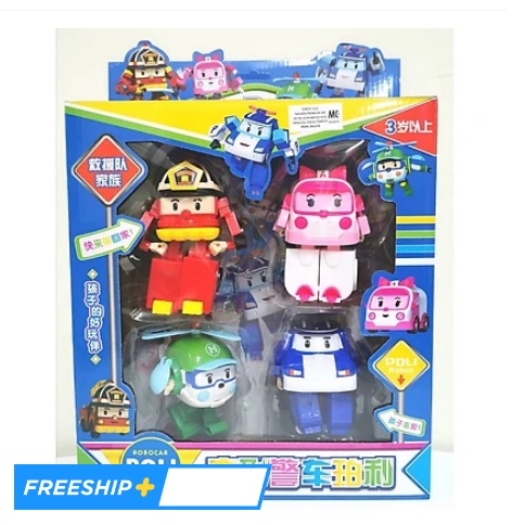 Đồ chơi trẻ em Đội bay siêu đẳng Robocar Poli và những người bạn - Bộ 4 con