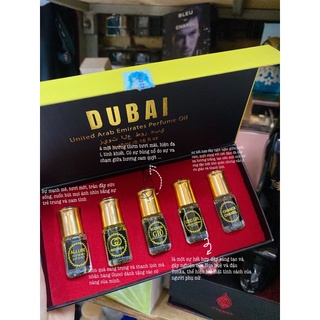 Set 5 chai tinh dầu nước hoa mini dubai chai bi lăn