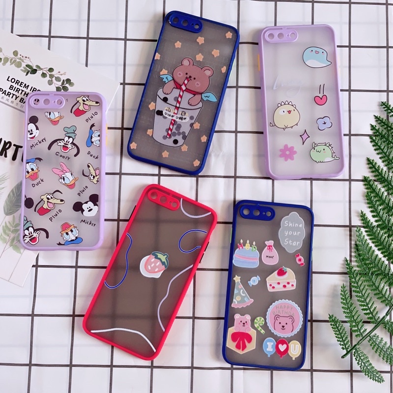 Ốp Lưng iPhone 7Plus/8Plus Lưng In Hình Viền Nhựa Dẻo Hình Kute